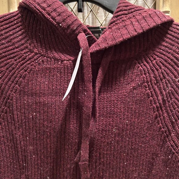 Mens AMERICAN EAGLE Pullover Sweater w/hood WINE color Small NEW - Picture 4 of 4
